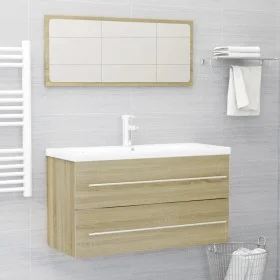 2-teiliges Badezimmermöbelset aus Sonoma-Eichensperrholz von , Badezimmermöbel - Ref: Foro24-804848, Preis: 85,12 €, Rabatt: %