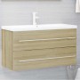 Set de muebles de baño 2 pzas contrachapada roble Sonoma de , Muebles de baño - Ref: Foro24-804848, Precio: 86,44 €, Descuent...