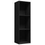 Estantería libros/mueble TV contrachapada negro 36x30x114 cm de , Librerías y estanterías - Ref: Foro24-800136, Precio: 41,84...