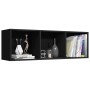 Estantería libros/mueble TV contrachapada negro 36x30x114 cm de , Librerías y estanterías - Ref: Foro24-800136, Precio: 41,84...