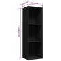 Estantería libros/mueble TV contrachapada negro 36x30x114 cm de , Librerías y estanterías - Ref: Foro24-800136, Precio: 41,84...