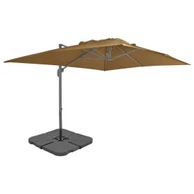 Sombrilla de jardín con base portátil gris topo de vidaXL, Sombrillas - Ref: Foro24-276349, Precio: 418,68 €, Descuento: %