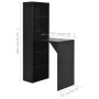 Mesa alta de bar con armario negra 115x59x200 cm de , Mesas de cocina y de comedor - Ref: Foro24-280228, Precio: 163,97 €, De...