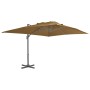 Sombrilla de jardín con base portátil gris topo de vidaXL, Sombrillas - Ref: Foro24-276349, Precio: 424,88 €, Descuento: %
