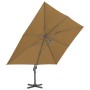 Sombrilla de jardín con base portátil gris topo de vidaXL, Sombrillas - Ref: Foro24-276349, Precio: 424,88 €, Descuento: %