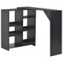 Bar table with mobile shelf black 138x39x110 cm by , Kitchen and dining tables - Ref: Foro24-280223, Price: 112,05 €, Discoun...