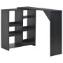 Mesa de bar con estantería móvil negro 138x39x110 cm de , Mesas de cocina y de comedor - Ref: Foro24-280223, Precio: 138,23 €...