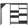 Bar table with mobile shelf black 138x39x110 cm by , Kitchen and dining tables - Ref: Foro24-280223, Price: 112,05 €, Discoun...