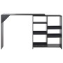 Mesa de bar con estantería móvil negro 138x39x110 cm de , Mesas de cocina y de comedor - Ref: Foro24-280223, Precio: 138,23 €...