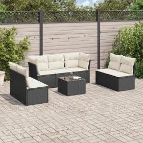 Set de sofás de jardín 8 piezas y cojines ratán sintético negro de , Conjuntos de jardín - Ref: Foro24-3217416, Precio: 443,1...