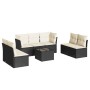 Set de sofás de jardín 8 piezas y cojines ratán sintético negro de , Conjuntos de jardín - Ref: Foro24-3217416, Precio: 418,4...