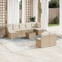 Juego de sofás jardín con cojines beige 10 pzas ratán sintético de , Conjuntos de jardín - Ref: Foro24-3250117, Precio: 656,3...