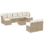Juego de sofás jardín con cojines beige 10 pzas ratán sintético de , Conjuntos de jardín - Ref: Foro24-3250117, Precio: 656,3...