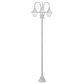 Farolas de jardín con 3 luces aluminio blanca E27 220 cm de , Iluminación de exterior - Ref: Foro24-44206, Precio: 159,94 €, ...