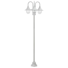Farolas de jardín con 3 luces aluminio blanca E27 220 cm de , Iluminación de exterior - Ref: Foro24-44206, Precio: 151,21 €, ...