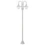 Farolas de jardín con 3 luces aluminio blanca E27 220 cm de , Iluminación de exterior - Ref: Foro24-44206, Precio: 151,21 €, ...
