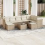 Juego de sofás jardín con cojines beige 10 pzas ratán sintético de , Conjuntos de jardín - Ref: Foro24-3250417, Precio: 675,9...
