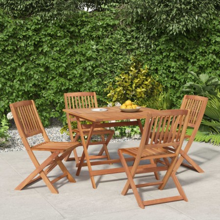 Juego de comedor de jardín 5 piezas madera maciza de acacia de , Conjuntos de jardín - Ref: Foro24-3152900, Precio: 306,03 €,...