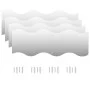 vidaXl Espejos de pared vidrio ondulado 60x18,5 cm 4 unidades de , Espejos - Ref: Foro24-245694, Precio: 38,62 €, Descuento: %