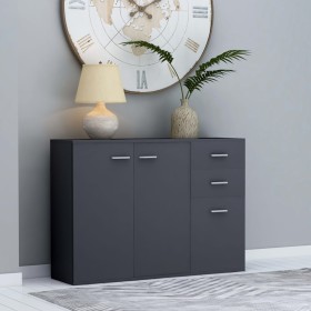 Aparador de madera contrachapada gris 105x30x75 cm de , Aparadores - Ref: Foro24-800695, Precio: 112,02 €, Descuento: %