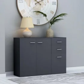 Aparador de madera contrachapada gris 105x30x75 cm de , Aparadores - Ref: Foro24-800695, Precio: 110,30 €, Descuento: %