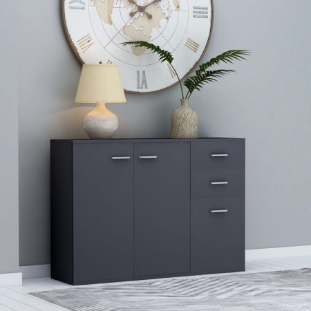 Aparador de madera contrachapada gris 105x30x75 cm de , Aparadores - Ref: Foro24-800695, Precio: 112,02 €, Descuento: %