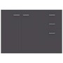 Aparador de madera contrachapada gris 105x30x75 cm de , Aparadores - Ref: Foro24-800695, Precio: 112,02 €, Descuento: %