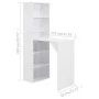 Mesa de bar con estantería blanca 115x59x200 cm de , Mesas de cocina y de comedor - Ref: Foro24-280227, Precio: 211,08 €, Des...
