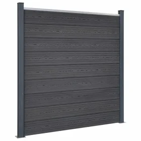 Graues WPC-Zaunplatten-Set 180 x 186 cm von , Zaunpaneele - Ref: Foro24-3211827, Preis: 305,44 €, Rabatt: %