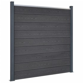 Juego de paneles de valla WPC gris 180x186 cm de , Paneles de vallas - Ref: Foro24-3211827, Precio: 306,96 €, Descuento: %