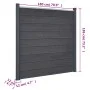 Graues WPC-Zaunplatten-Set 180 x 186 cm von , Zaunpaneele - Ref: Foro24-3211827, Preis: 305,44 €, Rabatt: %