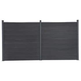 Juego de paneles de valla WPC gris 353x186 cm de , Paneles de vallas - Ref: Foro24-3211831, Precio: 555,96 €, Descuento: %
