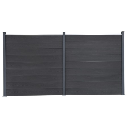 Juego de paneles de valla WPC gris 353x186 cm de , Paneles de vallas - Ref: Foro24-3211831, Precio: 571,54 €, Descuento: %