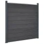 Graues WPC-Zaunplatten-Set 353 x 186 cm von , Zaunpaneele - Ref: Foro24-3211831, Preis: 555,96 €, Rabatt: %