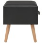 Mesita de noche negro 40x35x40 cm cuero sintético de vidaXL, Mesitas de noche - Ref: Foro24-247537, Precio: 53,89 €, Descuent...
