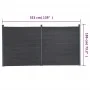 Graues WPC-Zaunplatten-Set 353 x 186 cm von , Zaunpaneele - Ref: Foro24-3211831, Preis: 555,96 €, Rabatt: %