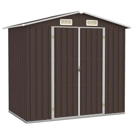 Cobertizo de jardín acero galvanizado marrón 205x129x183 cm de , Cobertizos - Ref: Foro24-46300, Precio: 245,80 €, Descuento: %