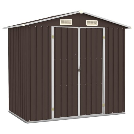 Cobertizo de jardín acero galvanizado marrón 205x129x183 cm de , Cobertizos - Ref: Foro24-46300, Precio: 251,15 €, Descuento: %