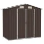 Cobertizo de jardín acero galvanizado marrón 205x129x183 cm de , Cobertizos - Ref: Foro24-46300, Precio: 245,80 €, Descuento: %