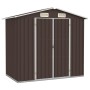 Cobertizo de jardín acero galvanizado marrón 205x129x183 cm de , Cobertizos - Ref: Foro24-46300, Precio: 251,15 €, Descuento: %