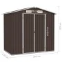 Cobertizo de jardín acero galvanizado marrón 205x129x183 cm de , Cobertizos - Ref: Foro24-46300, Precio: 245,80 €, Descuento: %