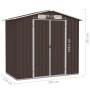 Cobertizo de jardín acero galvanizado marrón 205x129x183 cm de , Cobertizos - Ref: Foro24-46300, Precio: 251,15 €, Descuento: %