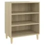 Aparador de madera contrachapada roble Sonoma 57x35x70 cm de , Aparadores - Ref: Foro24-806052, Precio: 43,52 €, Descuento: %