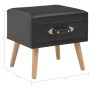 Mesita de noche negro 40x35x40 cm cuero sintético de vidaXL, Mesitas de noche - Ref: Foro24-247537, Precio: 53,89 €, Descuent...