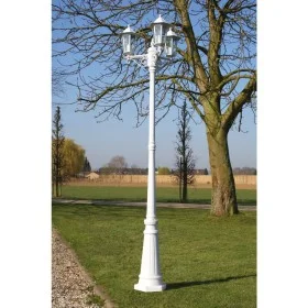Farola de jardín 3 brazos aluminio blanco 215 cm de , Iluminación de exterior - Ref: Foro24-40245, Precio: 168,26 €, Descuent...