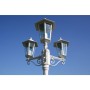 Farola de jardín 3 brazos aluminio blanco 215 cm de , Iluminación de exterior - Ref: Foro24-40245, Precio: 171,57 €, Descuent...