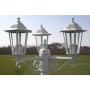 Farola de jardín 3 brazos aluminio blanco 215 cm de , Iluminación de exterior - Ref: Foro24-40245, Precio: 171,57 €, Descuent...