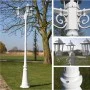 Farola de jardín 3 brazos aluminio blanco 215 cm de , Iluminación de exterior - Ref: Foro24-40245, Precio: 168,26 €, Descuent...