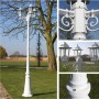 Farola de jardín 3 brazos aluminio blanco 215 cm de , Iluminación de exterior - Ref: Foro24-40245, Precio: 171,57 €, Descuent...
