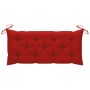 Banco de jardín plegable con cojín bambú 118 cm de , Bancos de jardín - Ref: Foro24-3063870, Precio: 91,49 €, Descuento: %